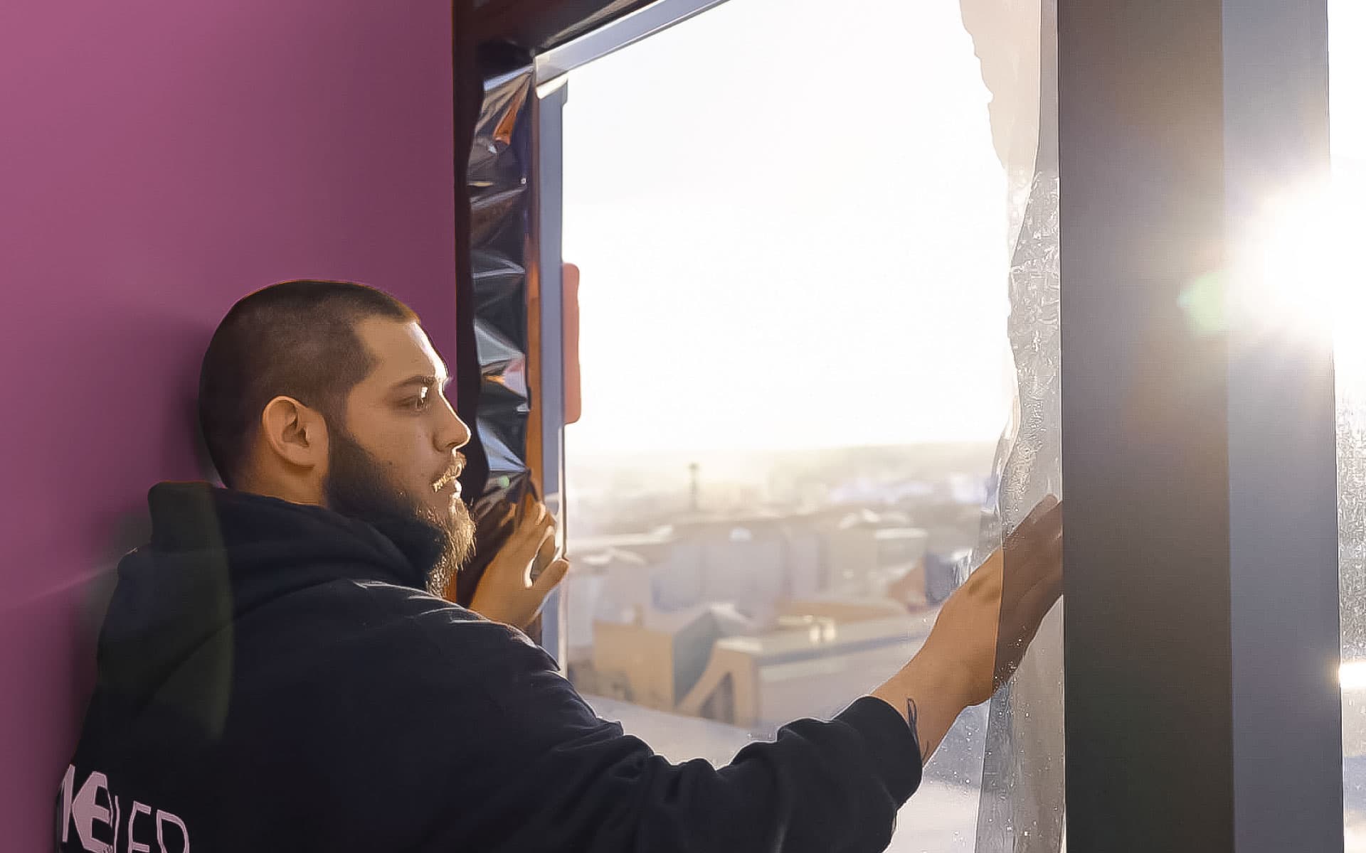 Kepler commercial window film installation