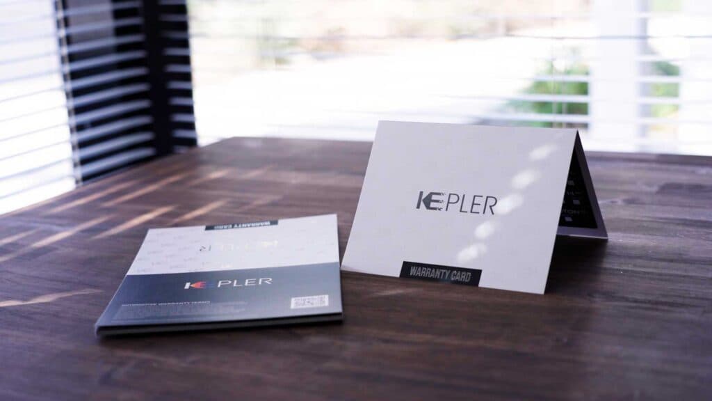 Kepler lifetime warranty cards