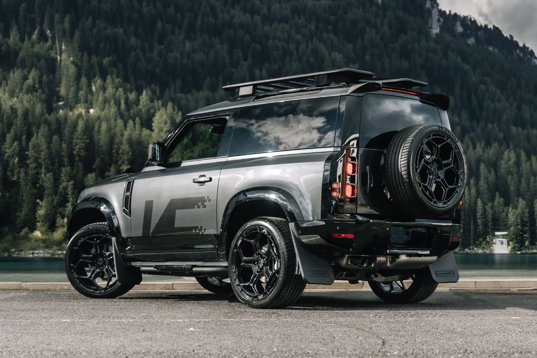 Kepler branded Defender with tinted windows
